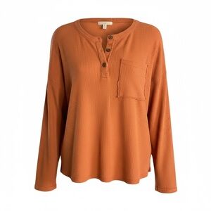 Madewell Burnt Orange Long Sleeve Henley